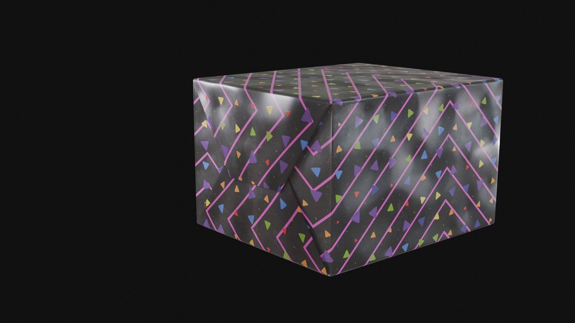 Procedural Wrapping Paper Material For Blender Texture_4