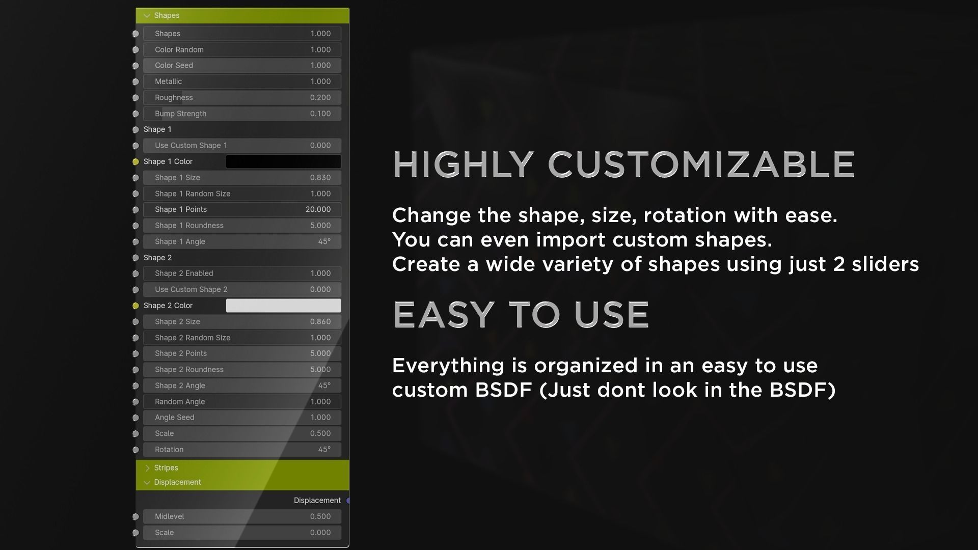 Procedural Wrapping Paper Material For Blender Texture_1
