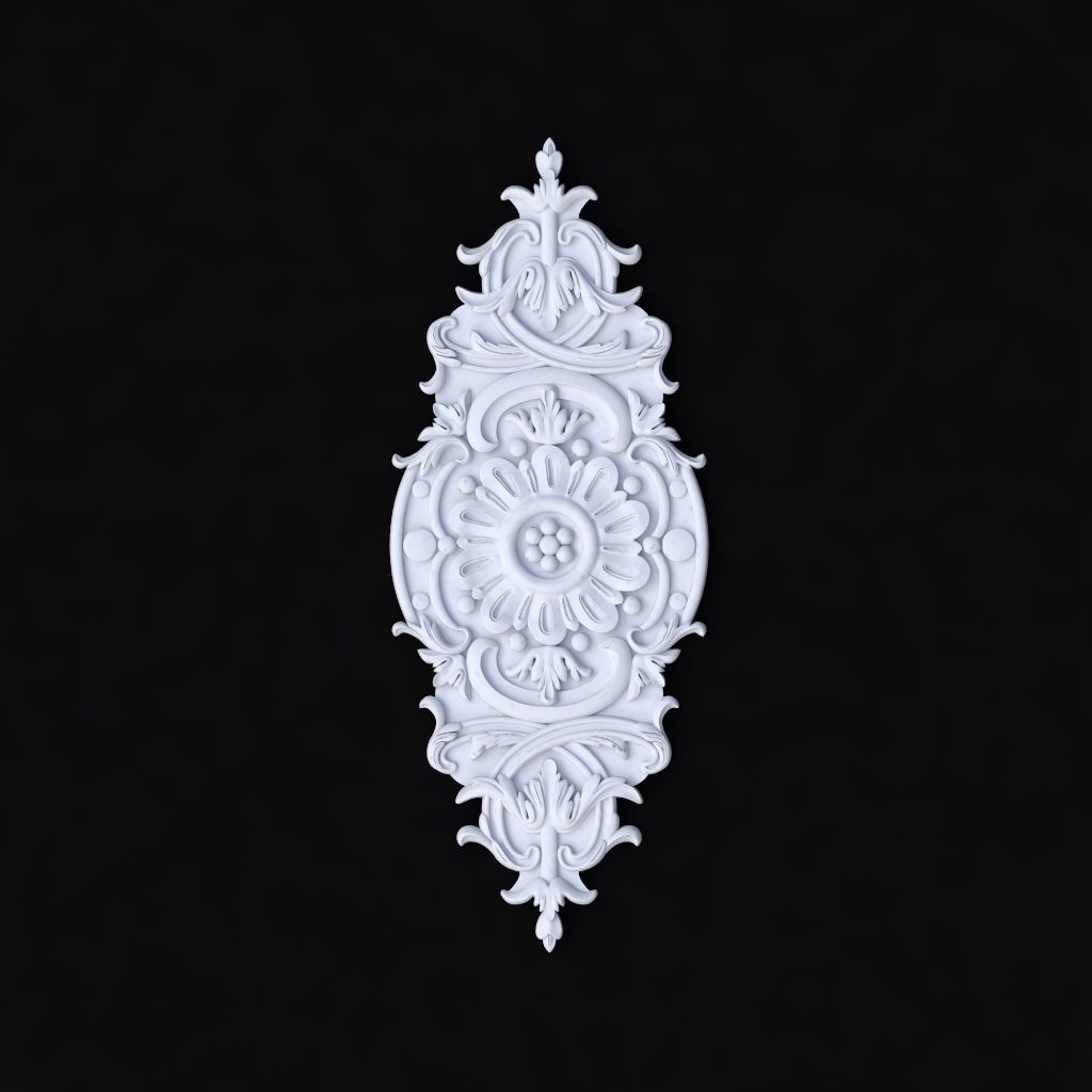 Central decor ornament for furniture 3D model_1
