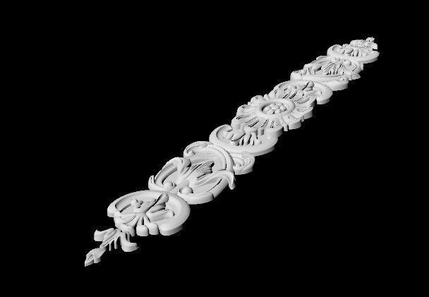 Central decor ornament for furniture 3D model_3