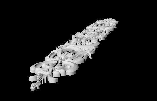 Central decor ornament for furniture 3D model_4