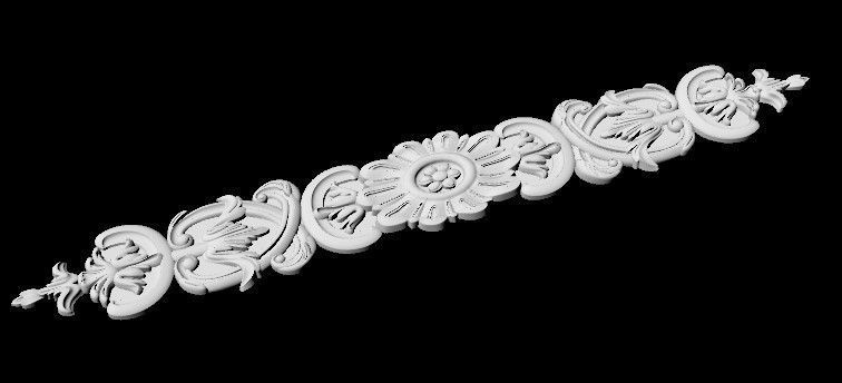 Central decor ornament for furniture 3D model_2