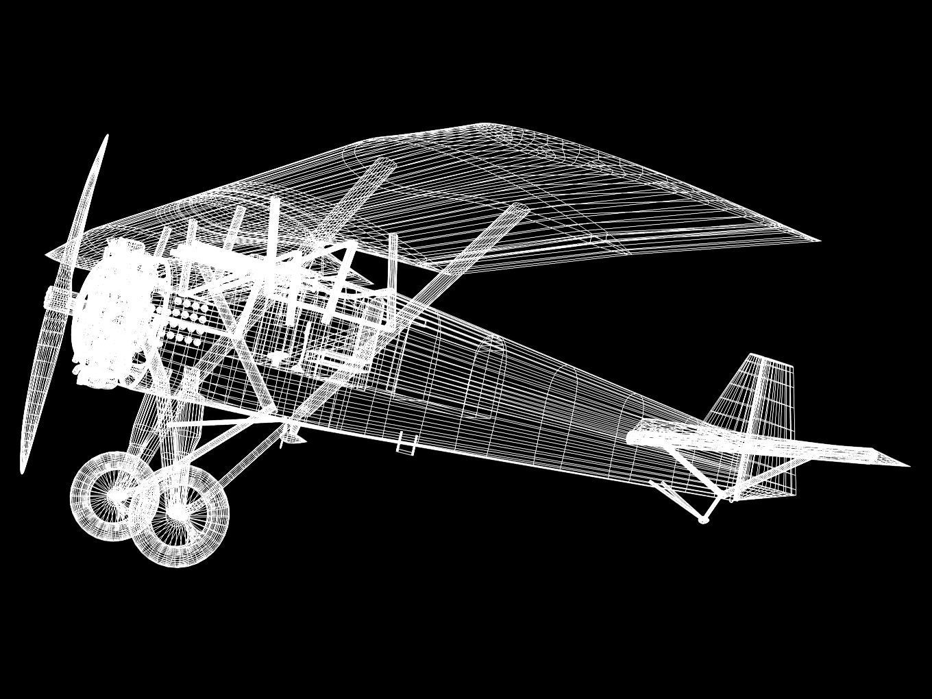 Vickers Type 121 Wibault Scout 3D model_12