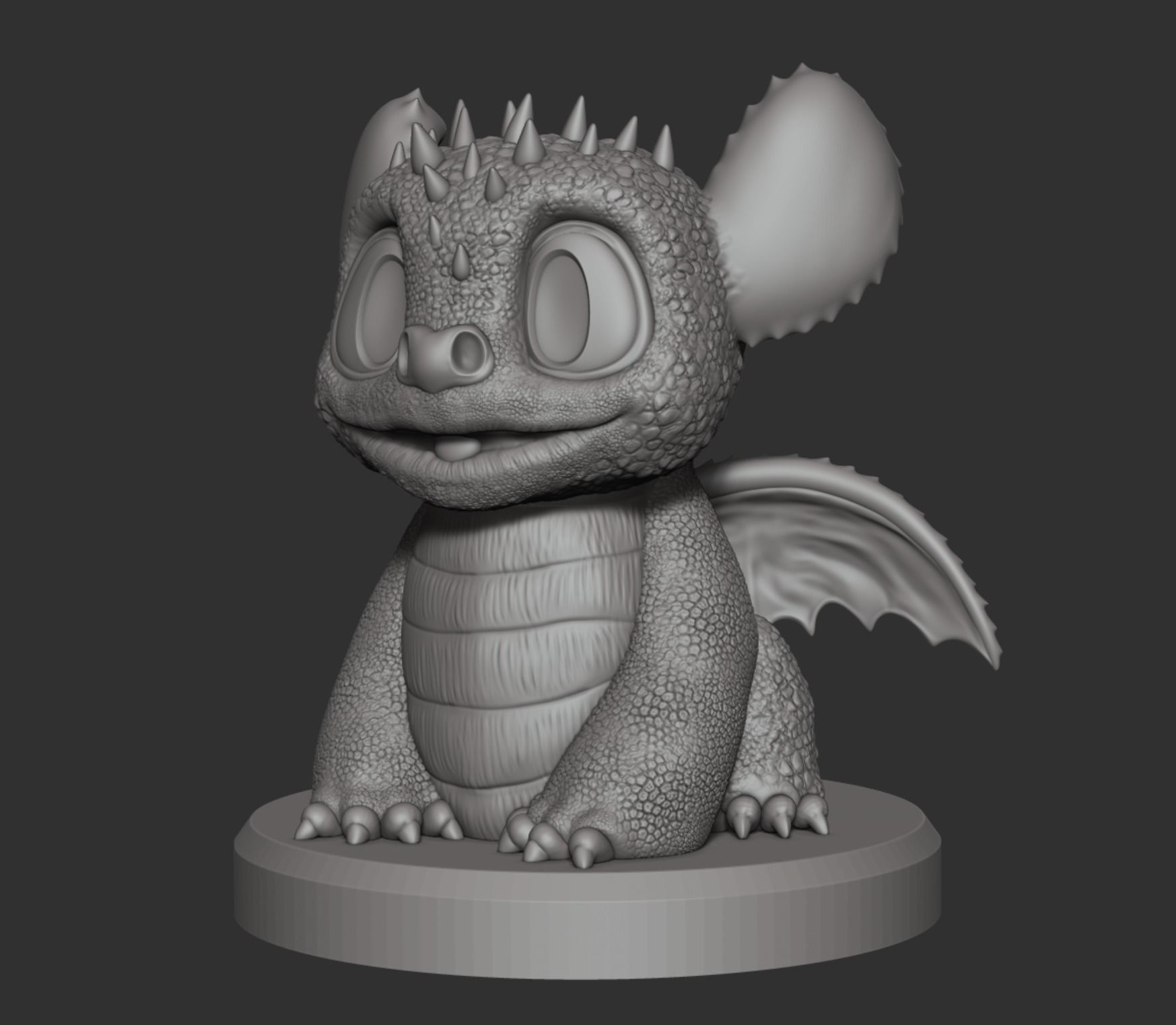 Baby Dragon  Miniature 3D print model_2