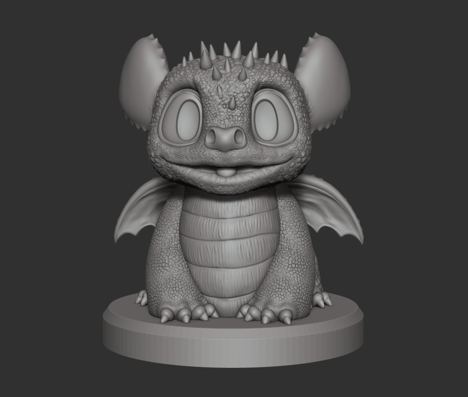 Baby Dragon  Miniature 3D print model_1