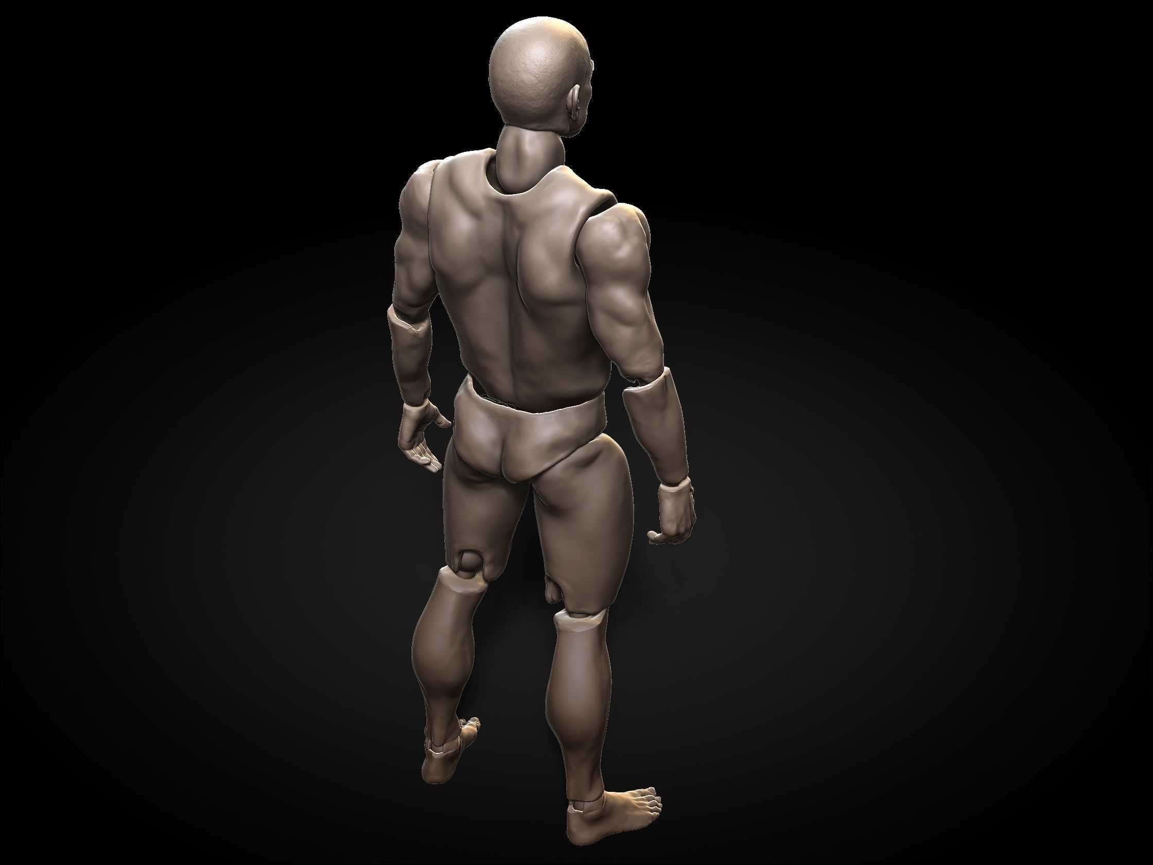 Action Figure 3D Printing male Movable body Action Figure Toy 3D model_2