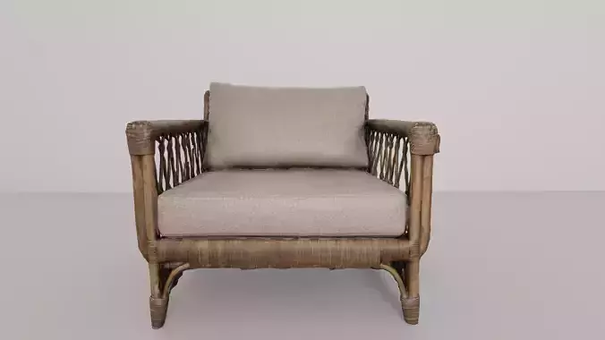 Rattan armchair