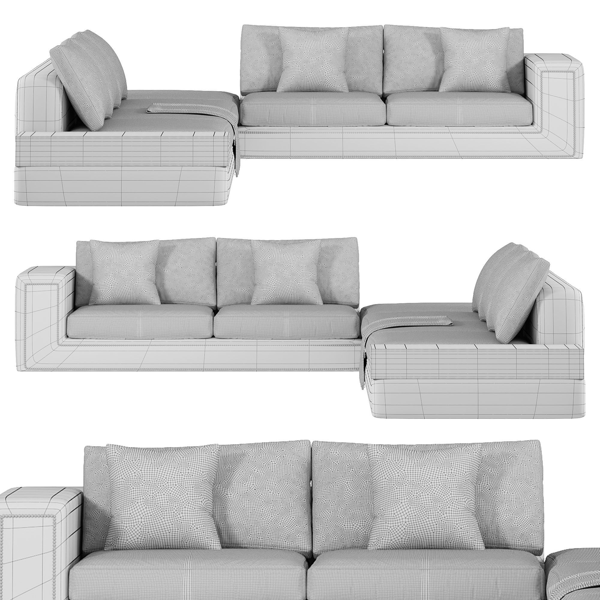 Helmut Sofa By Longhi 3D model_2
