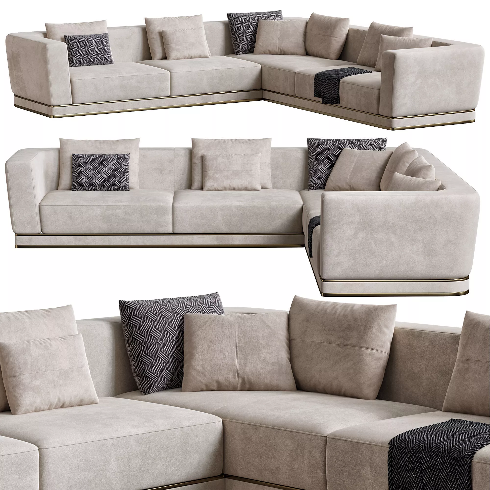WELLES sofa by longhi 3D model