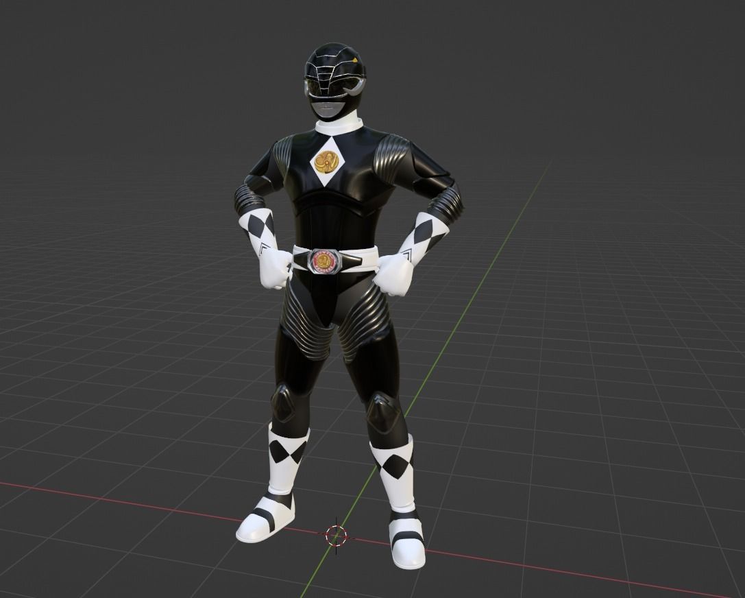 Black Ranger - Mighty Morphin Power Rangers The Movie 3D model rigged ...