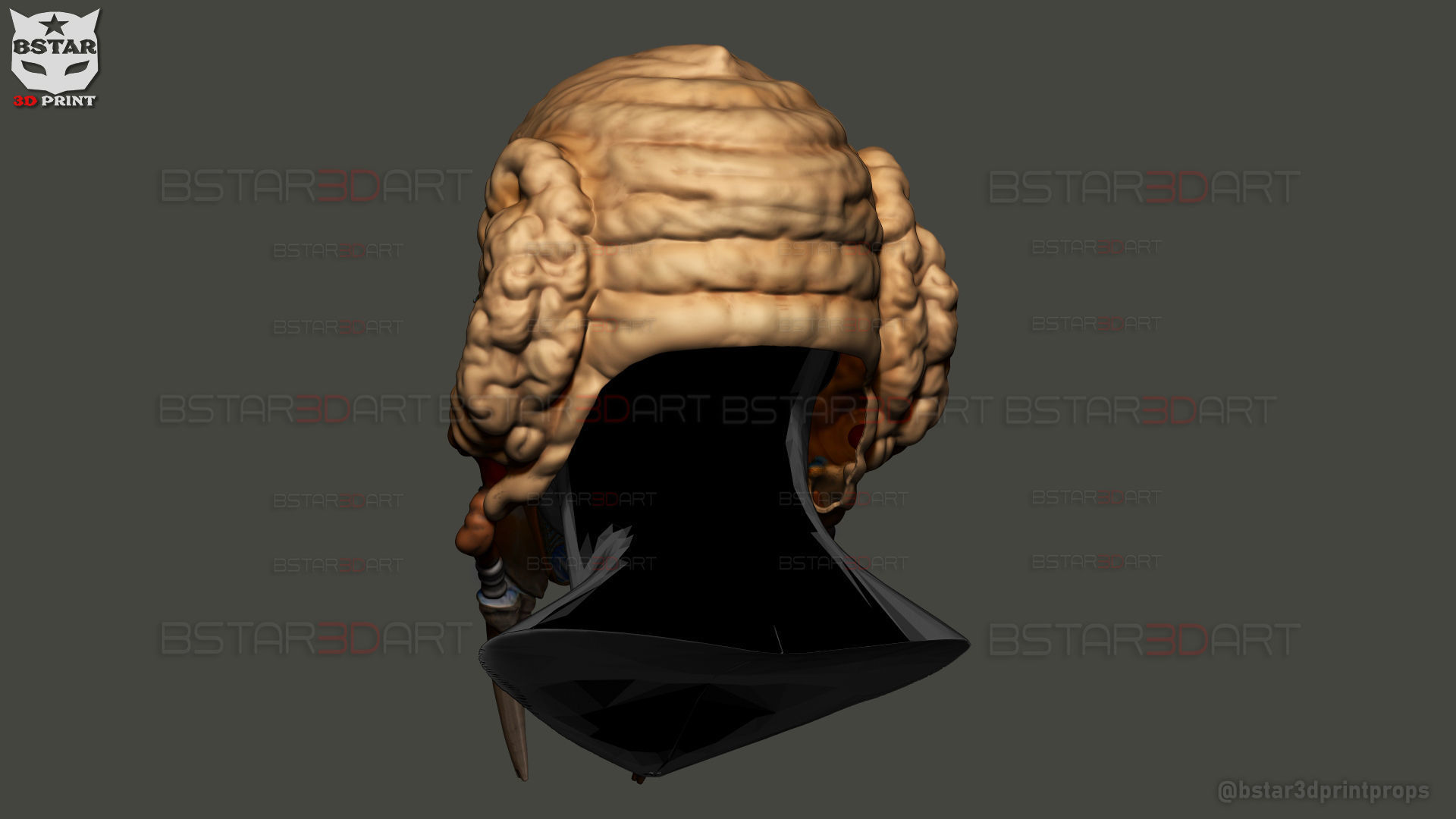 Plo Koon Jedi High Quality Mask  - Star Wars Cosplay 3D print model_3