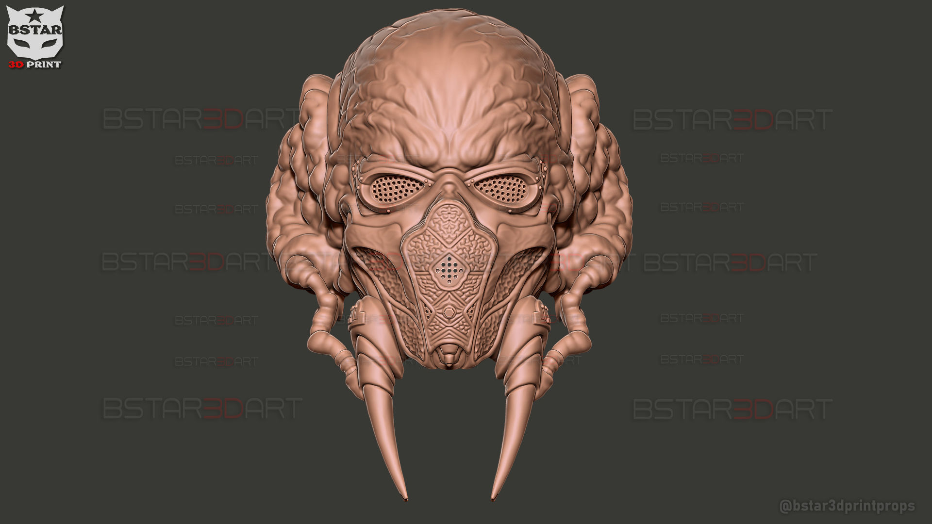 Plo Koon Jedi High Quality Mask  - Star Wars Cosplay 3D print model_12