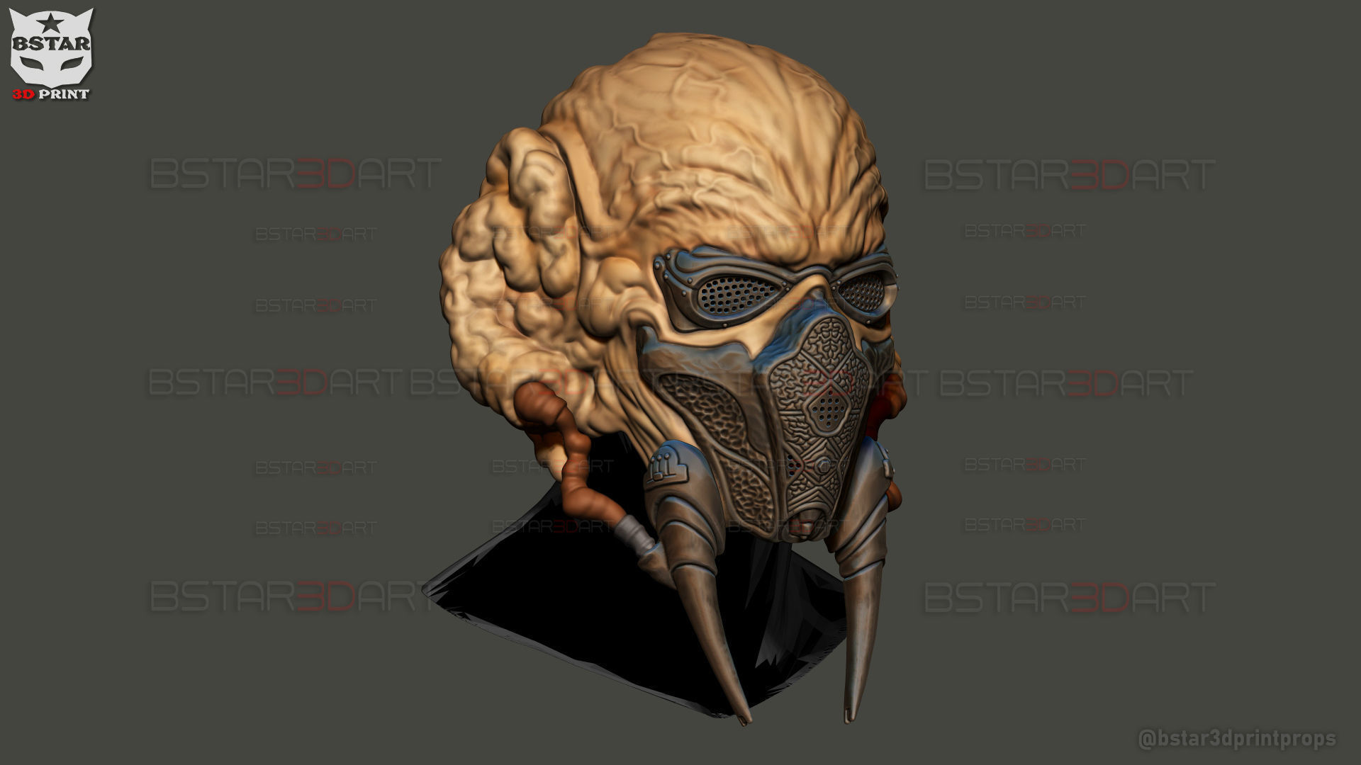 Plo Koon Jedi High Quality Mask  - Star Wars Cosplay 3D print model_6