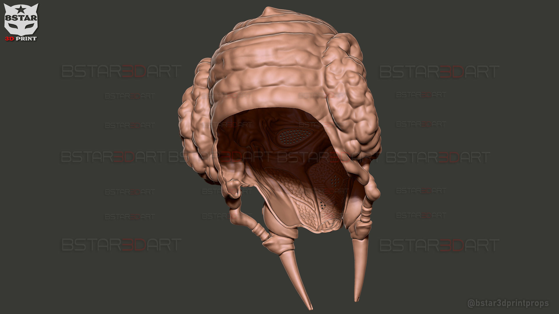 Plo Koon Jedi High Quality Mask  - Star Wars Cosplay 3D print model_14