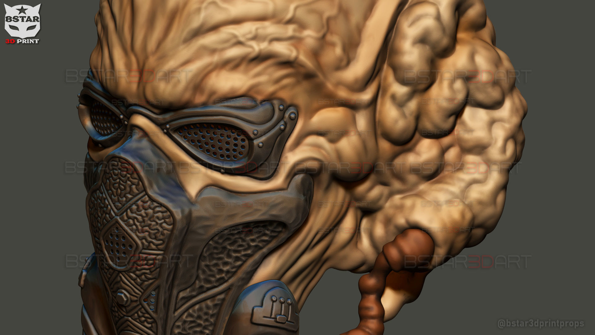 Plo Koon Jedi High Quality Mask  - Star Wars Cosplay 3D print model_10