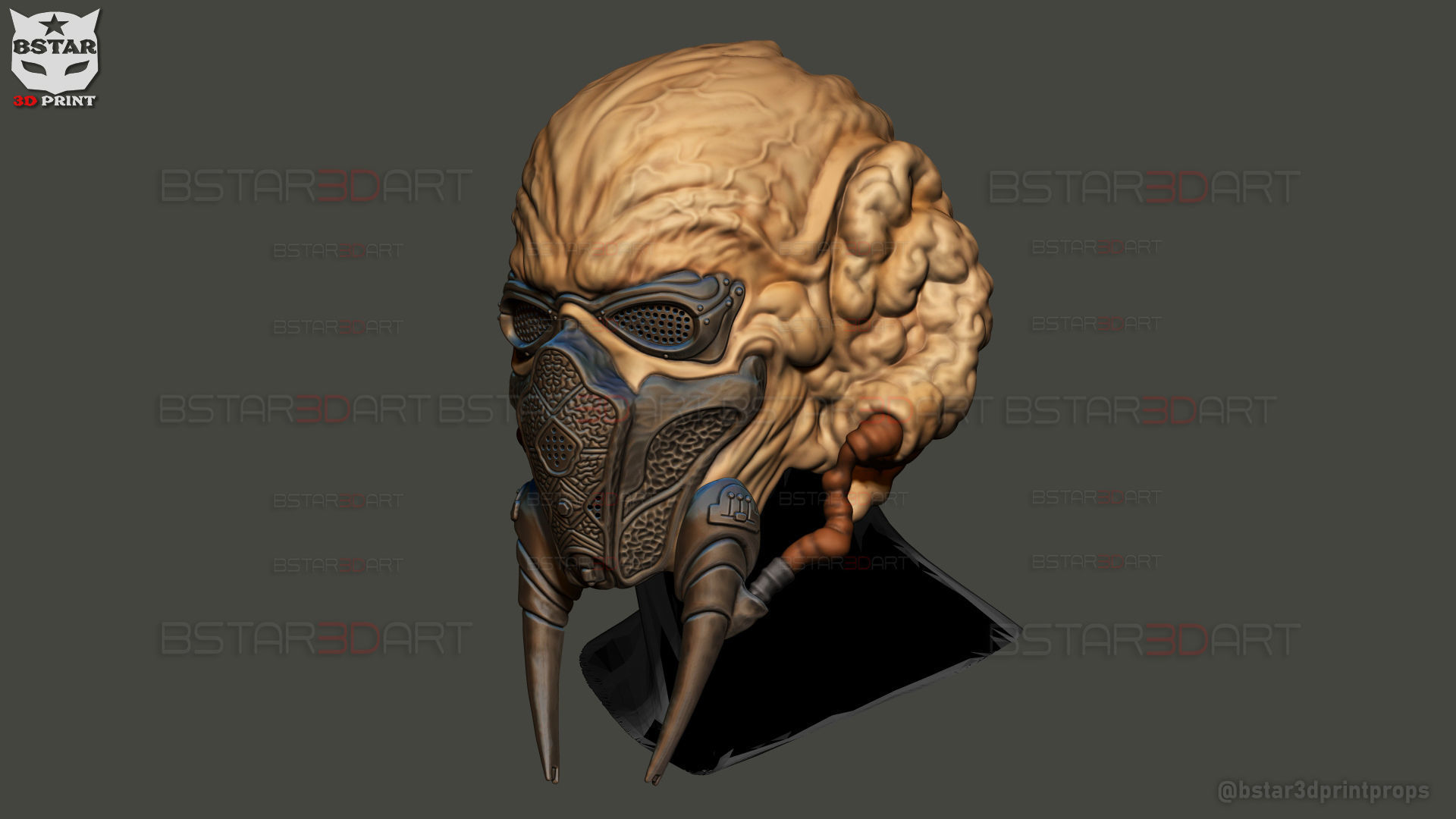 Plo Koon Jedi High Quality Mask  - Star Wars Cosplay 3D print model_1