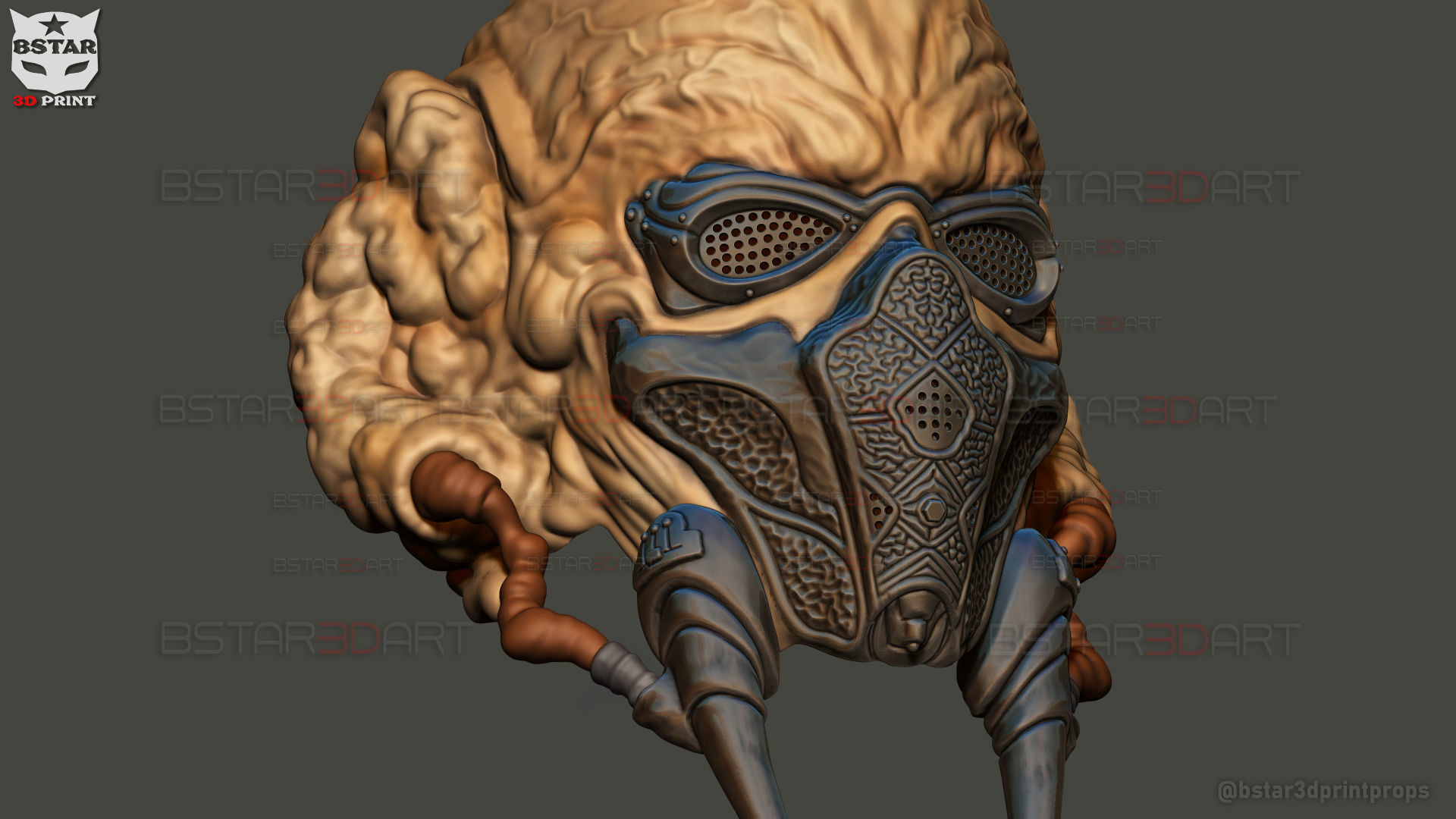 Plo Koon Jedi High Quality Mask  - Star Wars Cosplay 3D print model_9