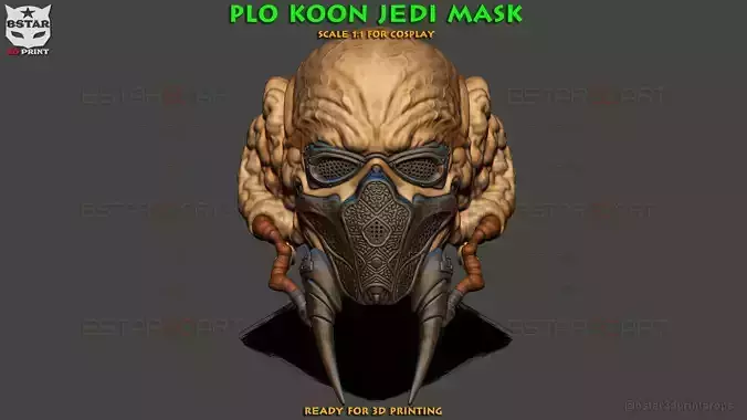 Plo Koon Jedi High Quality Mask  - Star Wars Cosplay