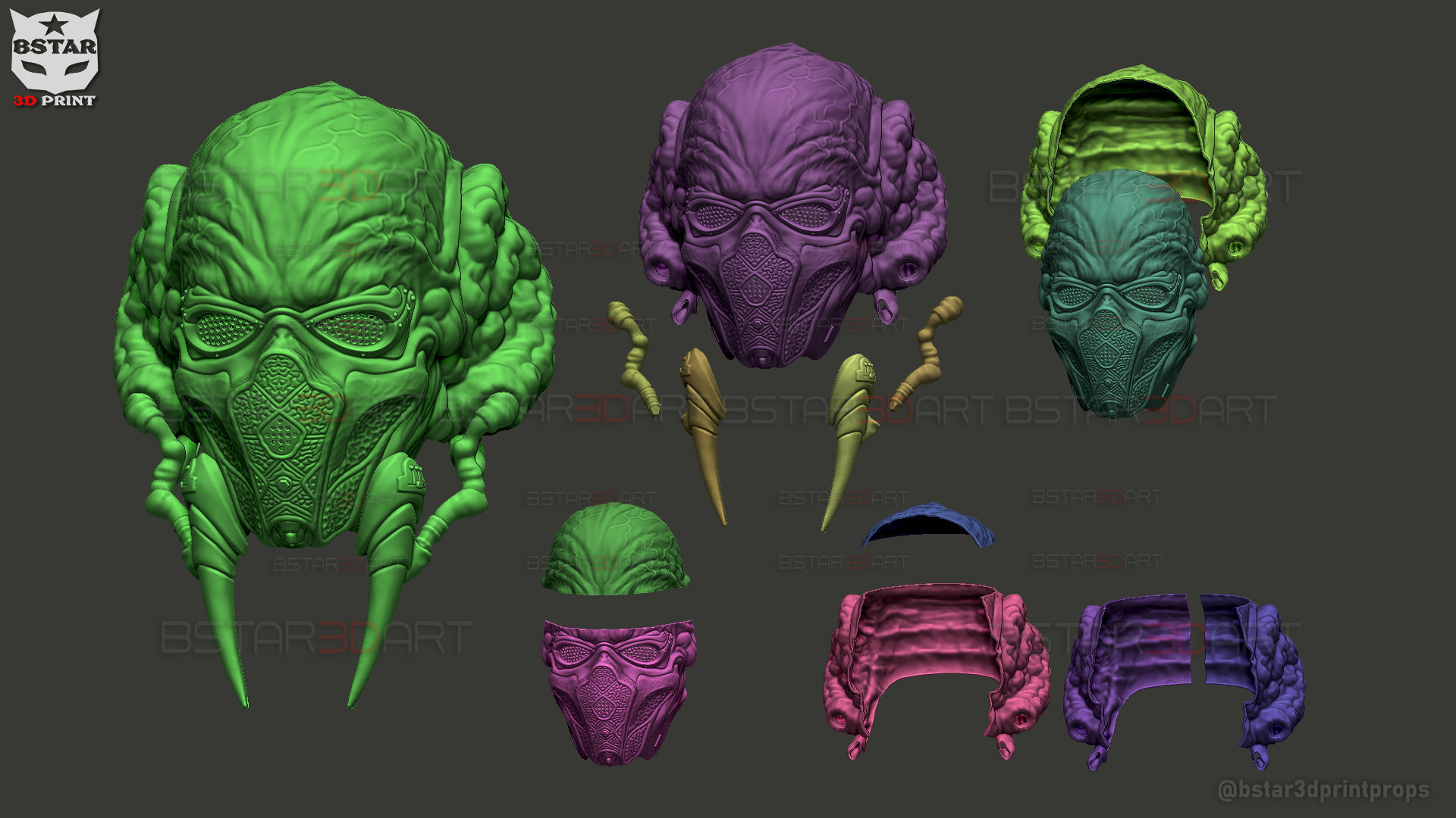 Plo Koon Jedi High Quality Mask  - Star Wars Cosplay 3D print model_22