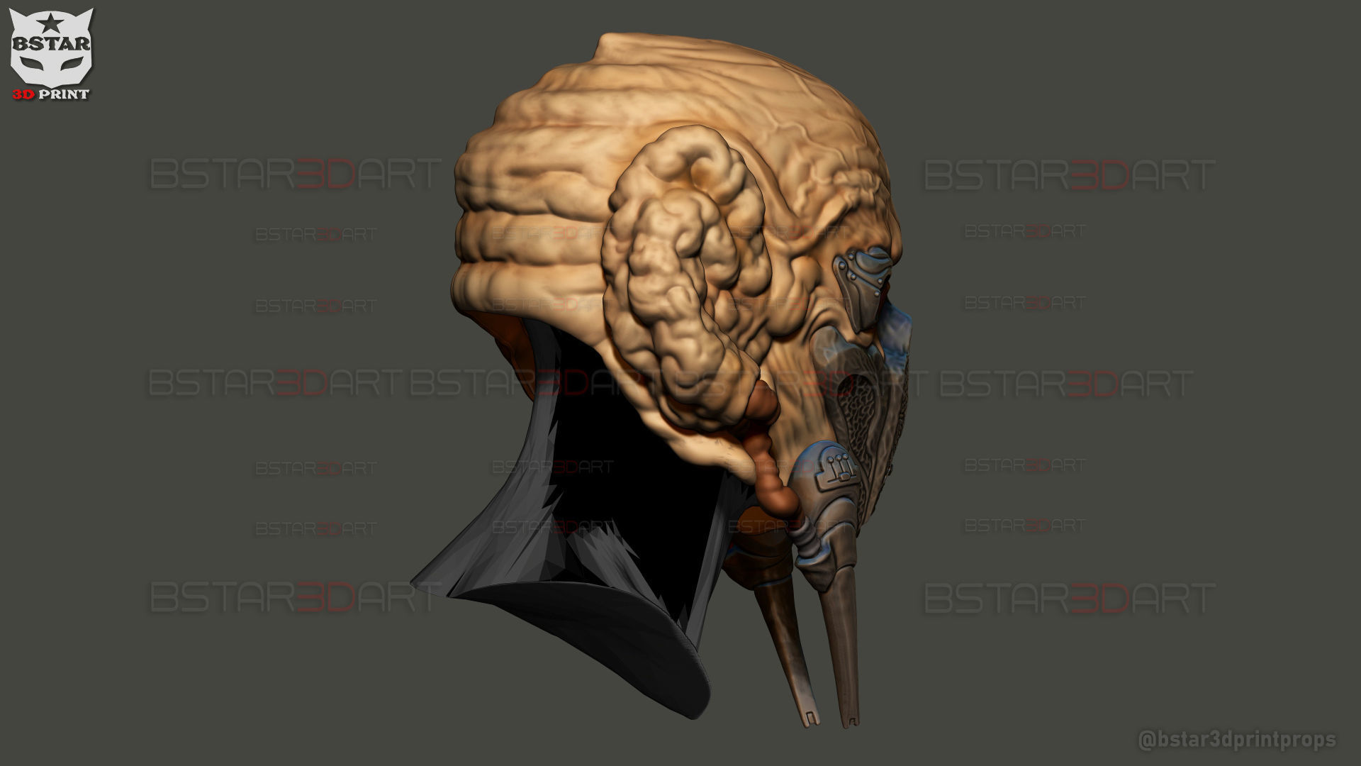 Plo Koon Jedi High Quality Mask  - Star Wars Cosplay 3D print model_5