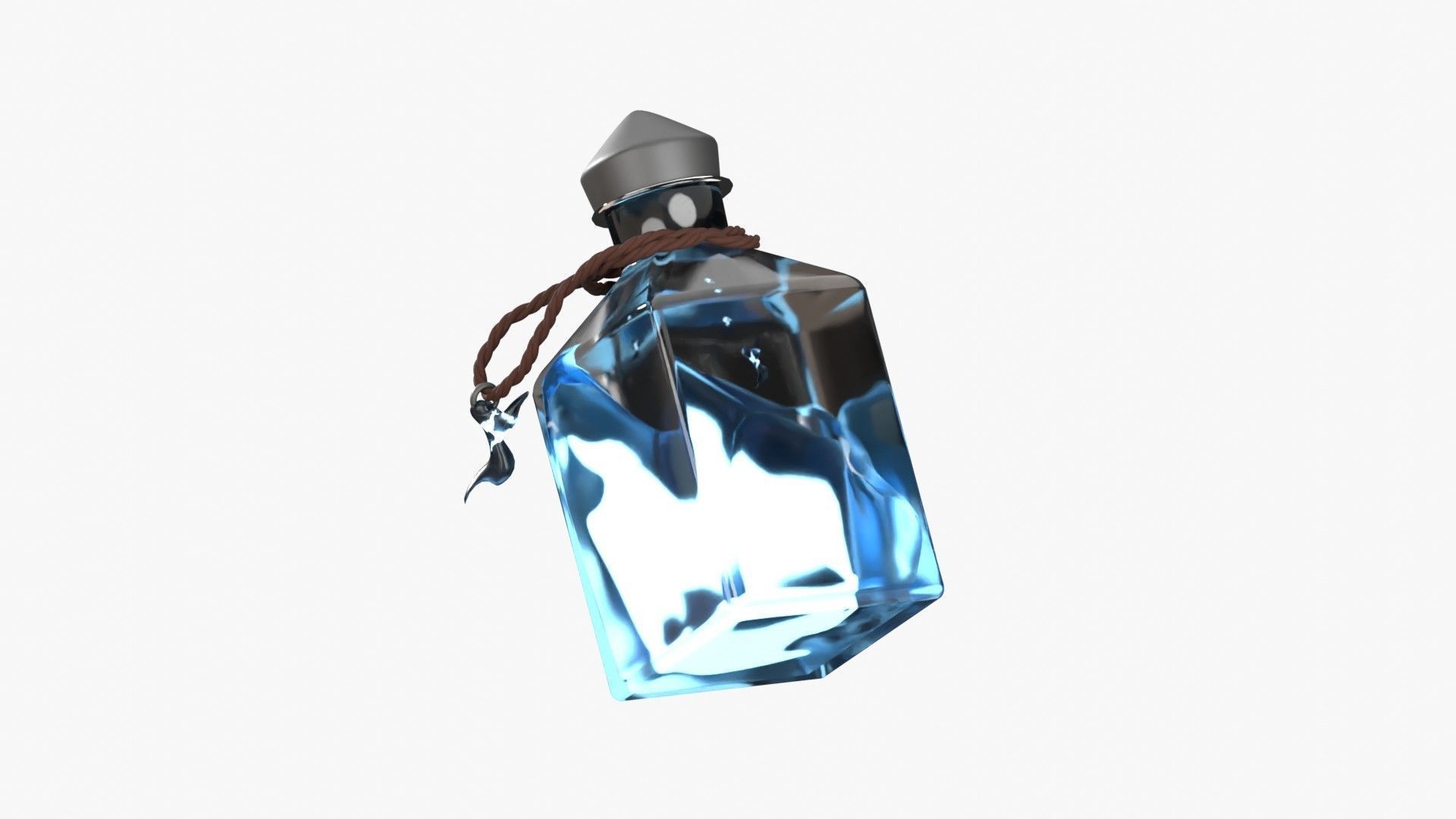 Blue Fire Spell 3D model_4