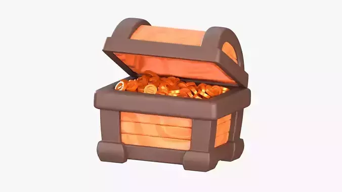 Treasure Chest 3D Illustration