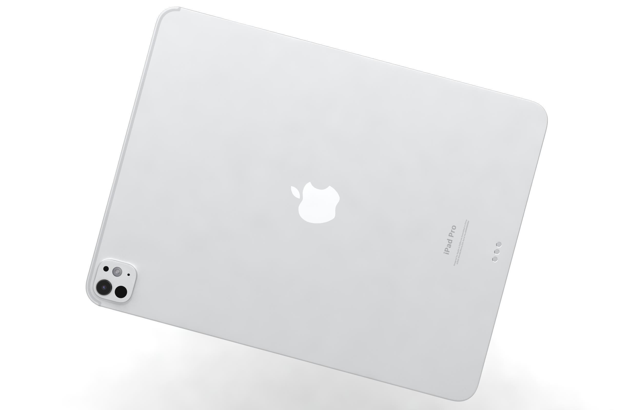 Apple iPad Pro 13 2024 Silver 3D model_11