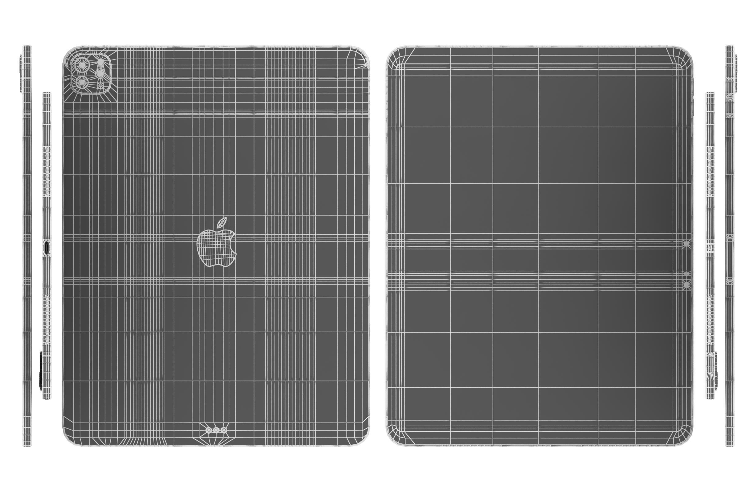 Apple iPad Pro 13 2024 Silver 3D model_16