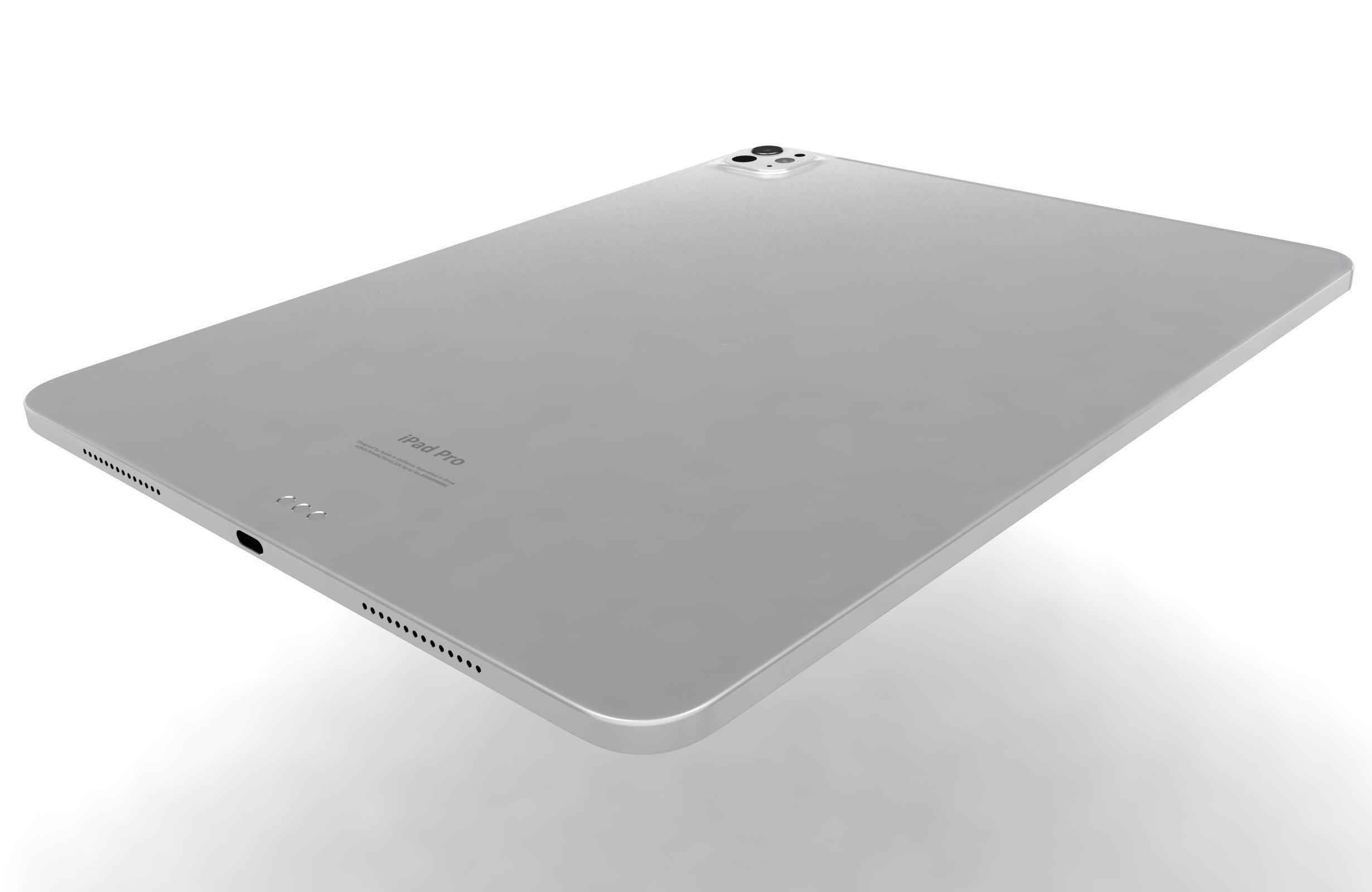 Apple iPad Pro 13 2024 Silver 3D model_14