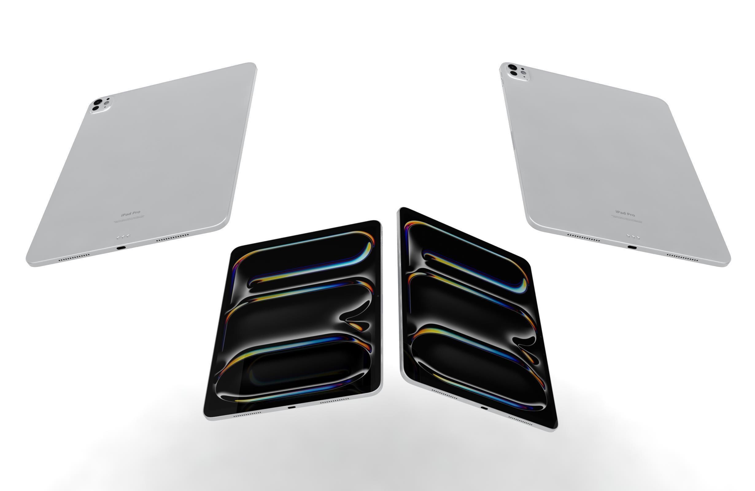 Apple iPad Pro 13 2024 Silver 3D model_5