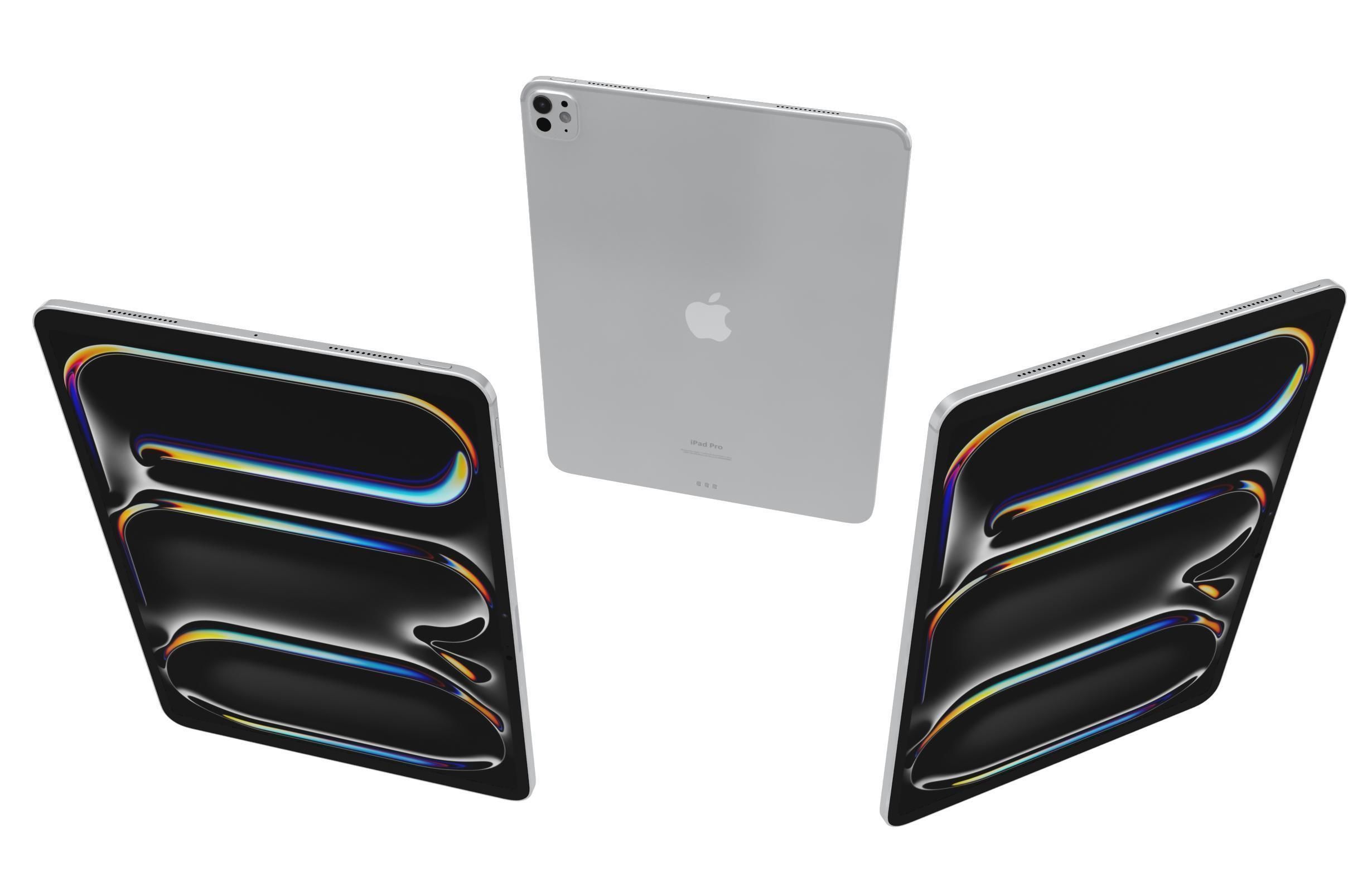Apple iPad Pro 13 2024 Silver 3D model_1