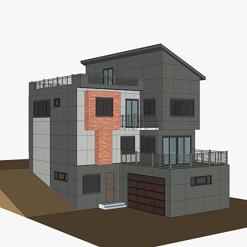Modern House 07 -Archimple LLC 3D model