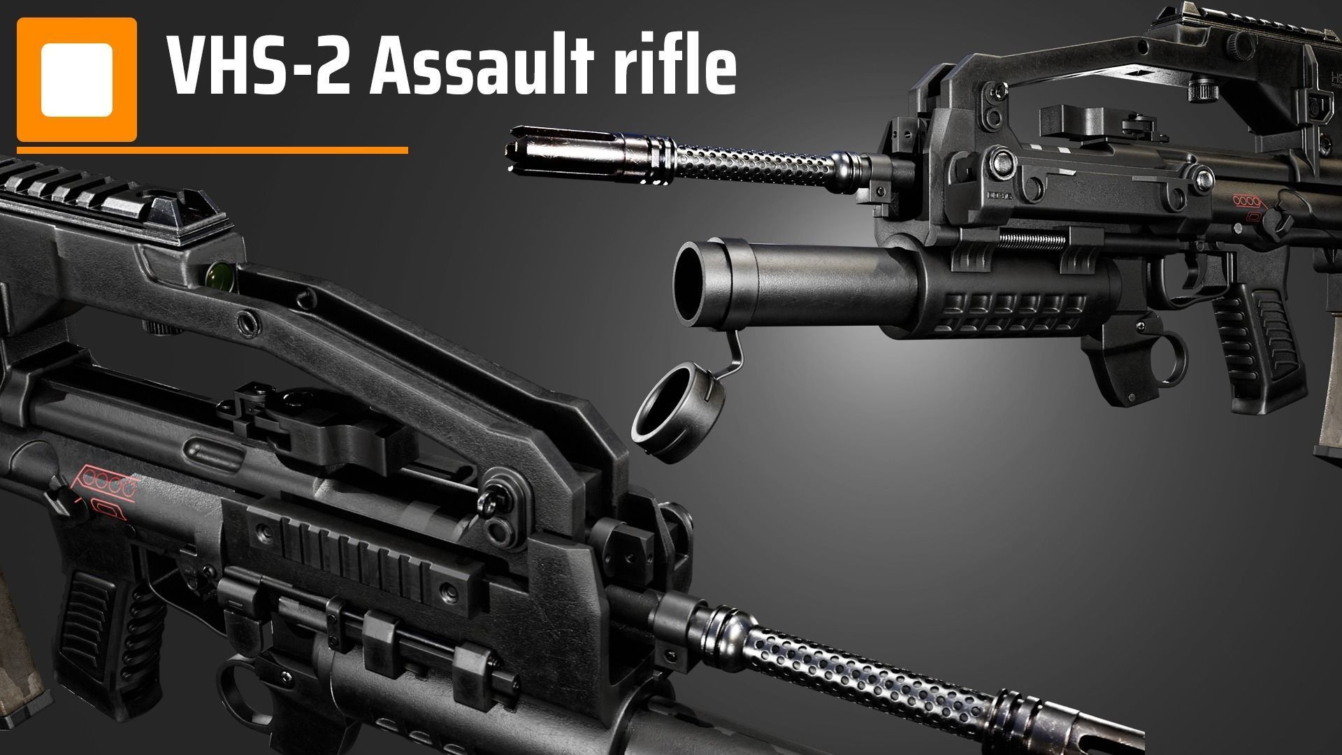 VHS-2 assault rifle 3D model_5