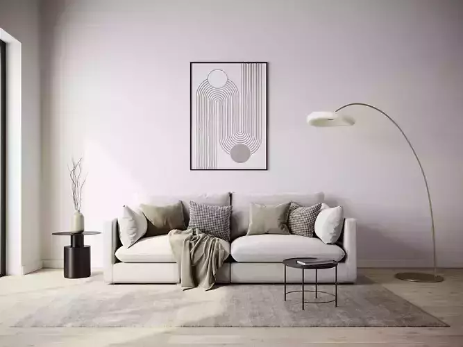 interior living room scene 35 3D model