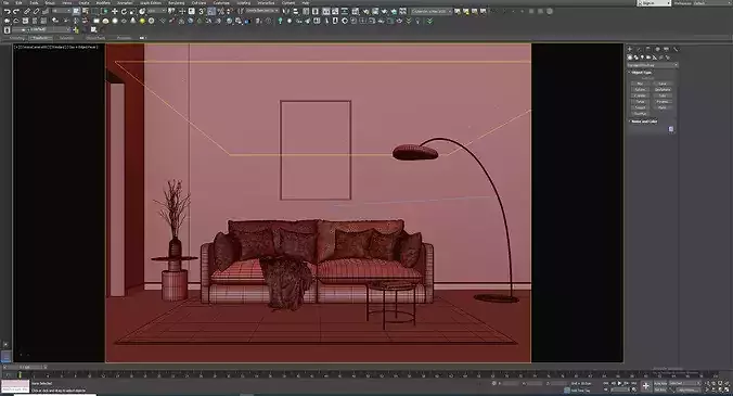 interior living room scene 35 3D model 6