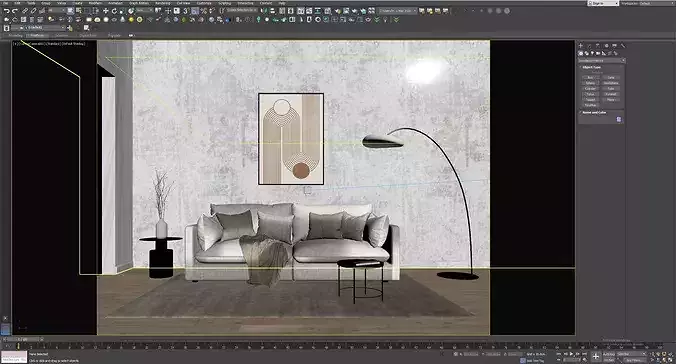 interior living room scene 35 3D model 5