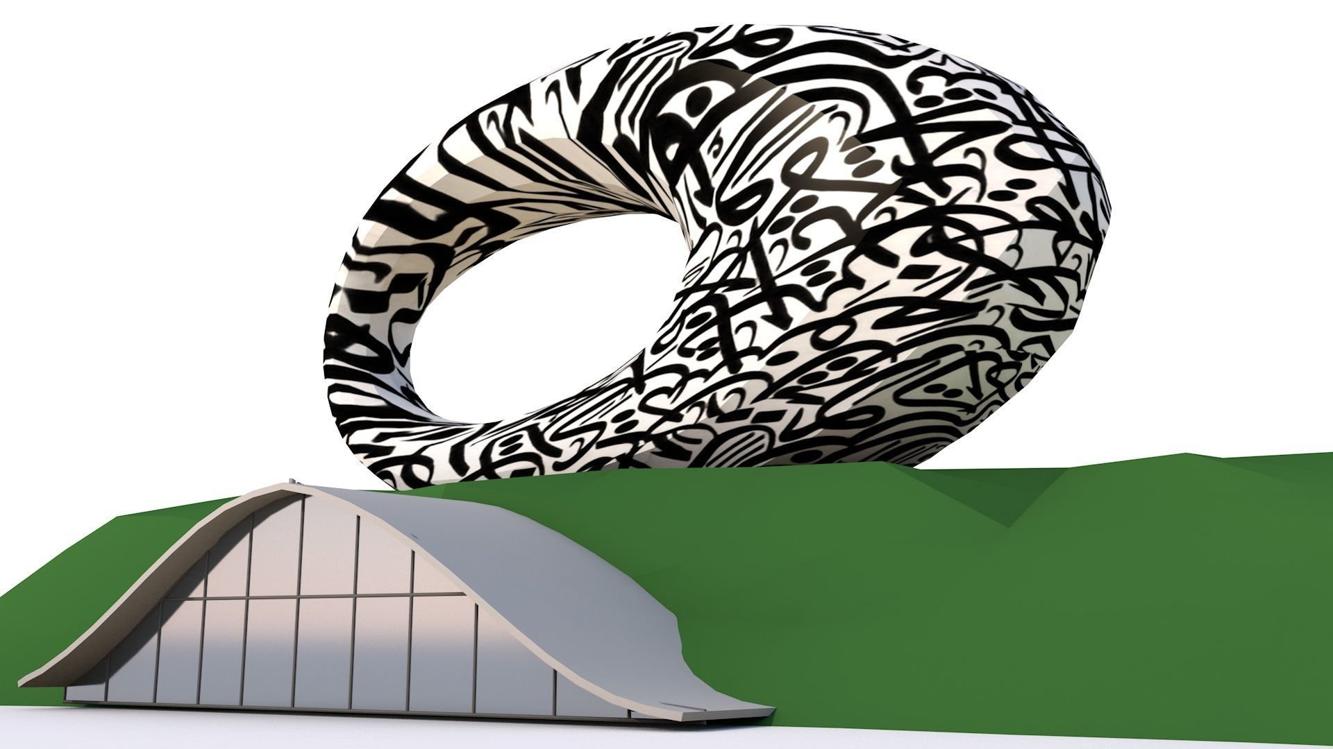 Museum of the Future - Dubai - UAE Low-poly 3D model_5