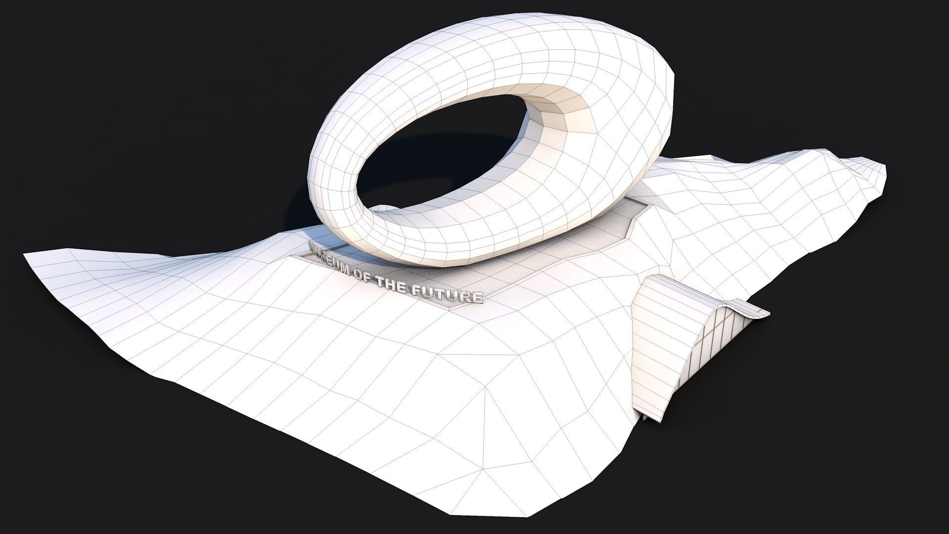 Museum of the Future - Dubai - UAE Low-poly 3D model_1