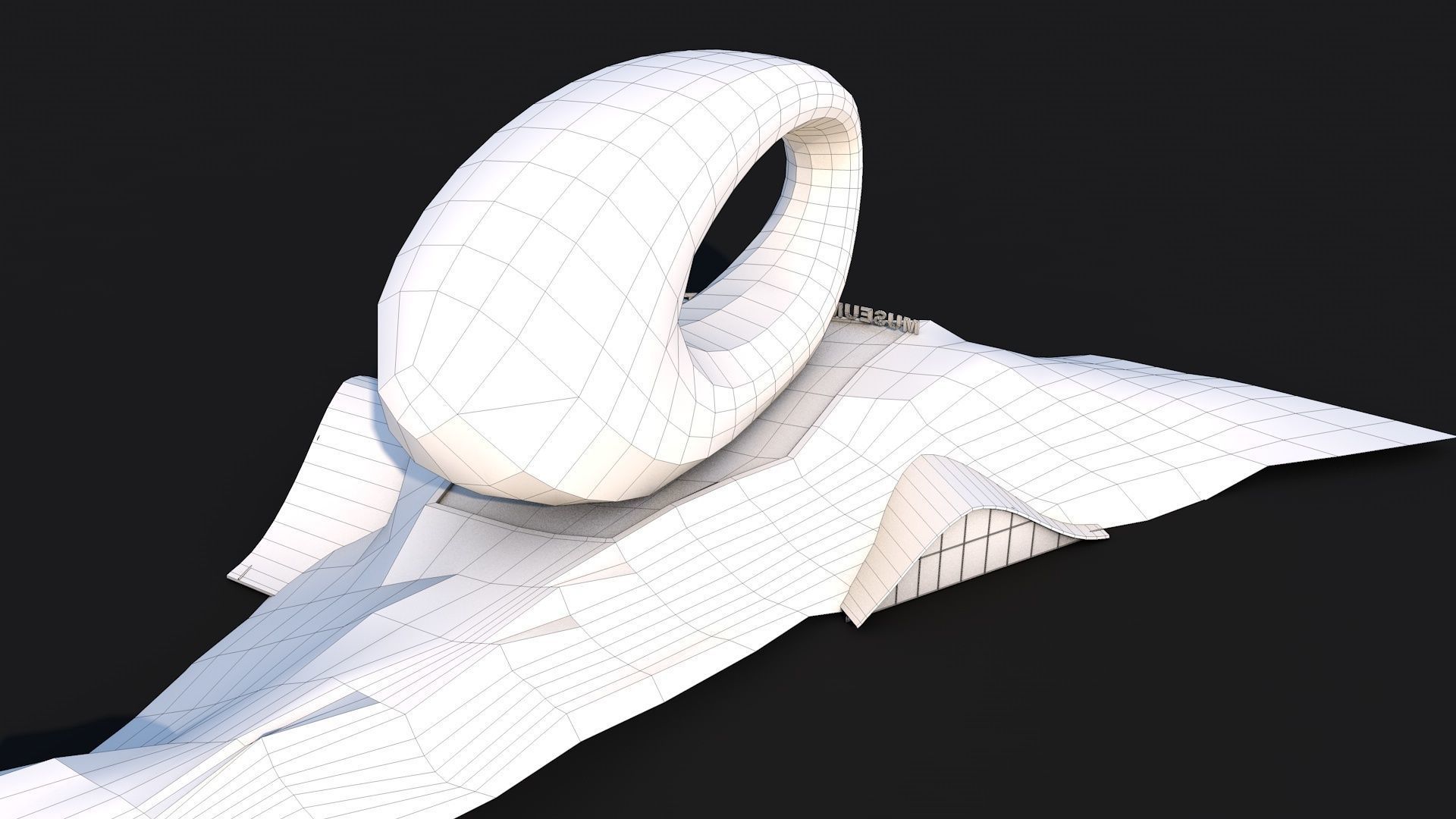 Museum of the Future - Dubai - UAE Low-poly 3D model_3