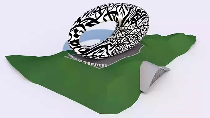 Museum of the Future - Dubai - UAE Low-poly 3D model Museum of the Future - Dubai - UAE Low-poly 3D model