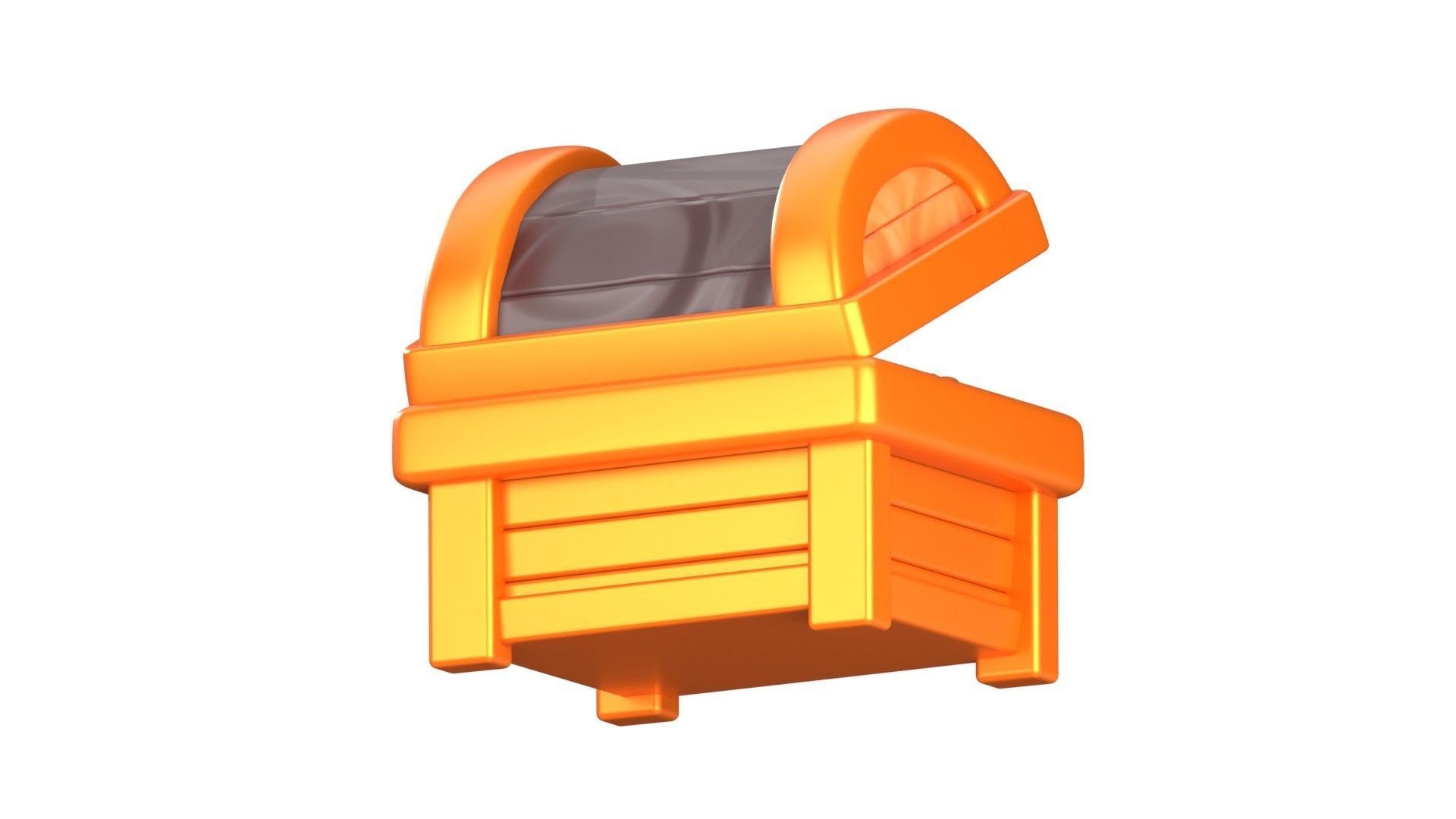 Treasure Chest 3D Illustration 3D model_11