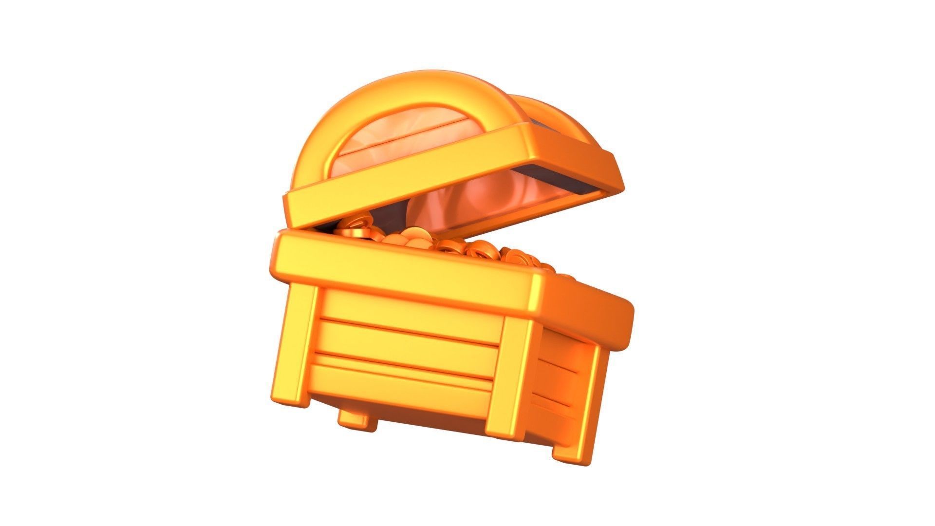 Treasure Chest 3D Illustration 3D model_15