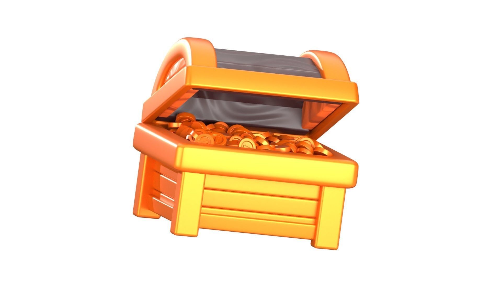 Treasure Chest 3D Illustration 3D model_18