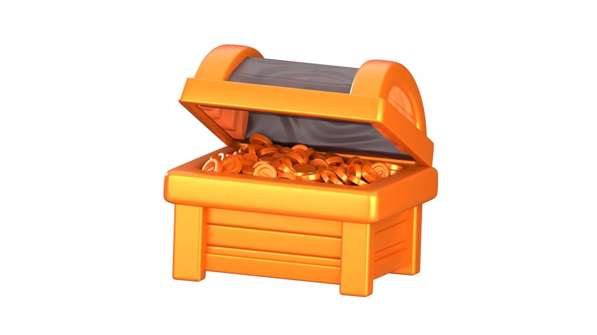 Treasure Chest 3D Illustration 3D model_0