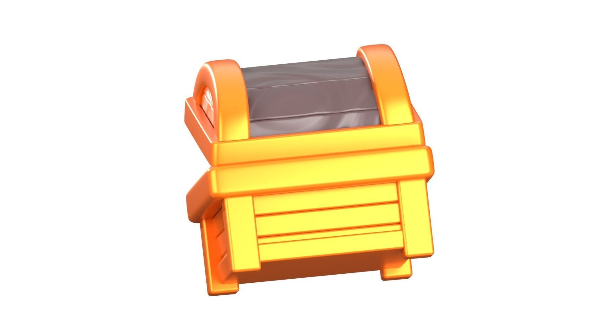 Treasure Chest 3D Illustration 3D model_9
