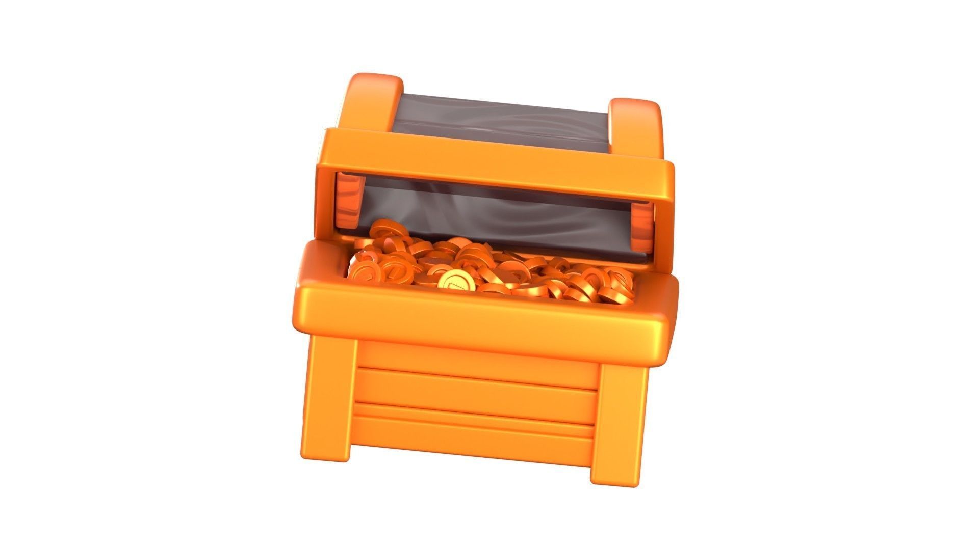 Treasure Chest 3D Illustration 3D model_19