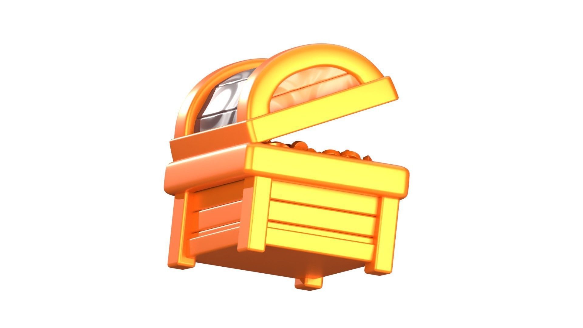 Treasure Chest 3D Illustration 3D model_13