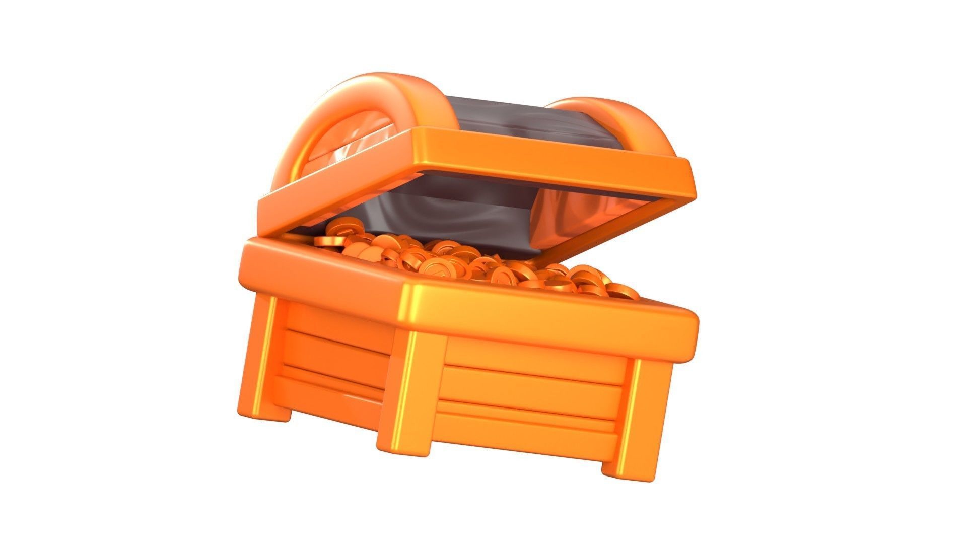 Treasure Chest 3D Illustration 3D model_17