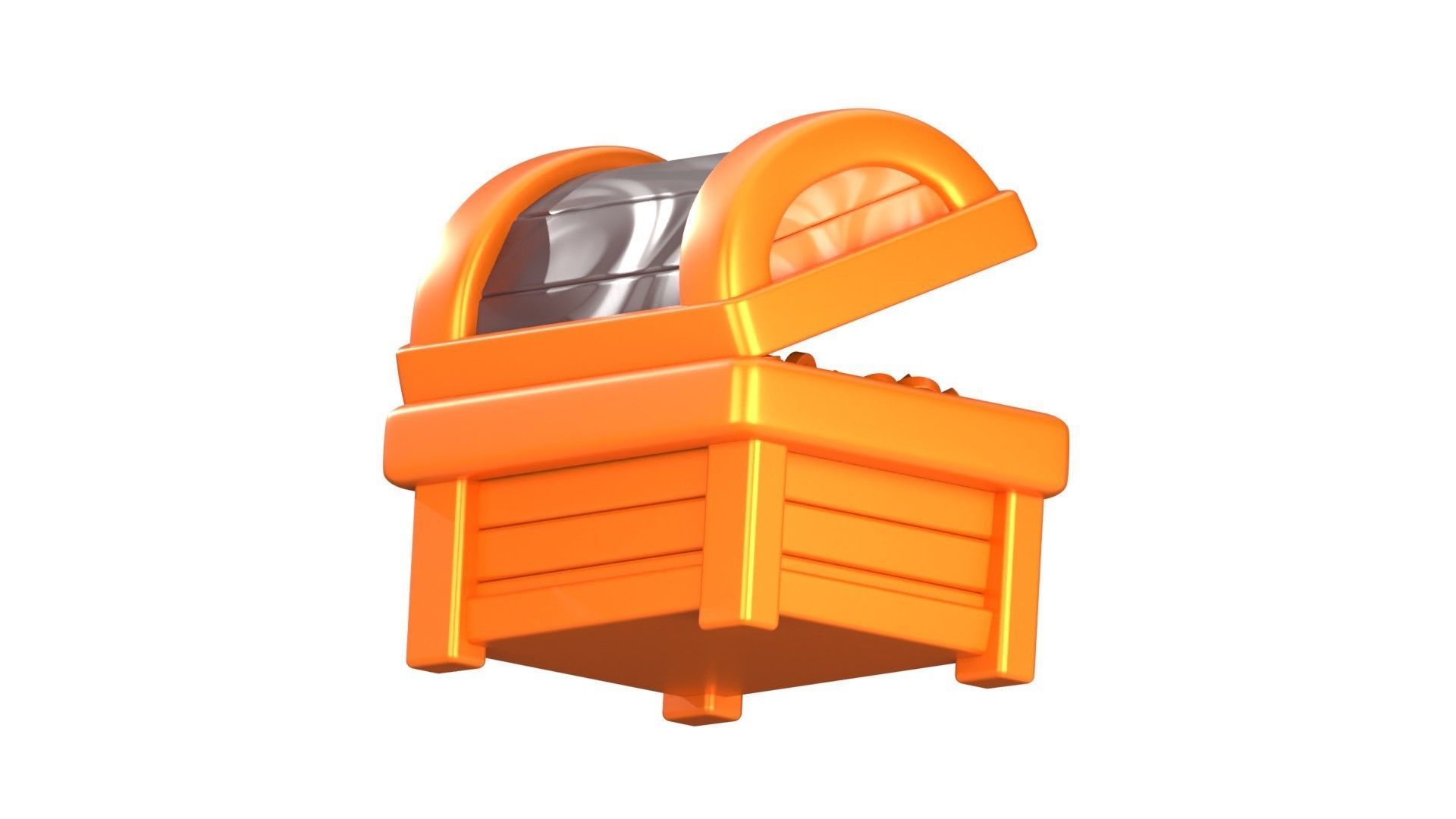 Treasure Chest 3D Illustration 3D model_12