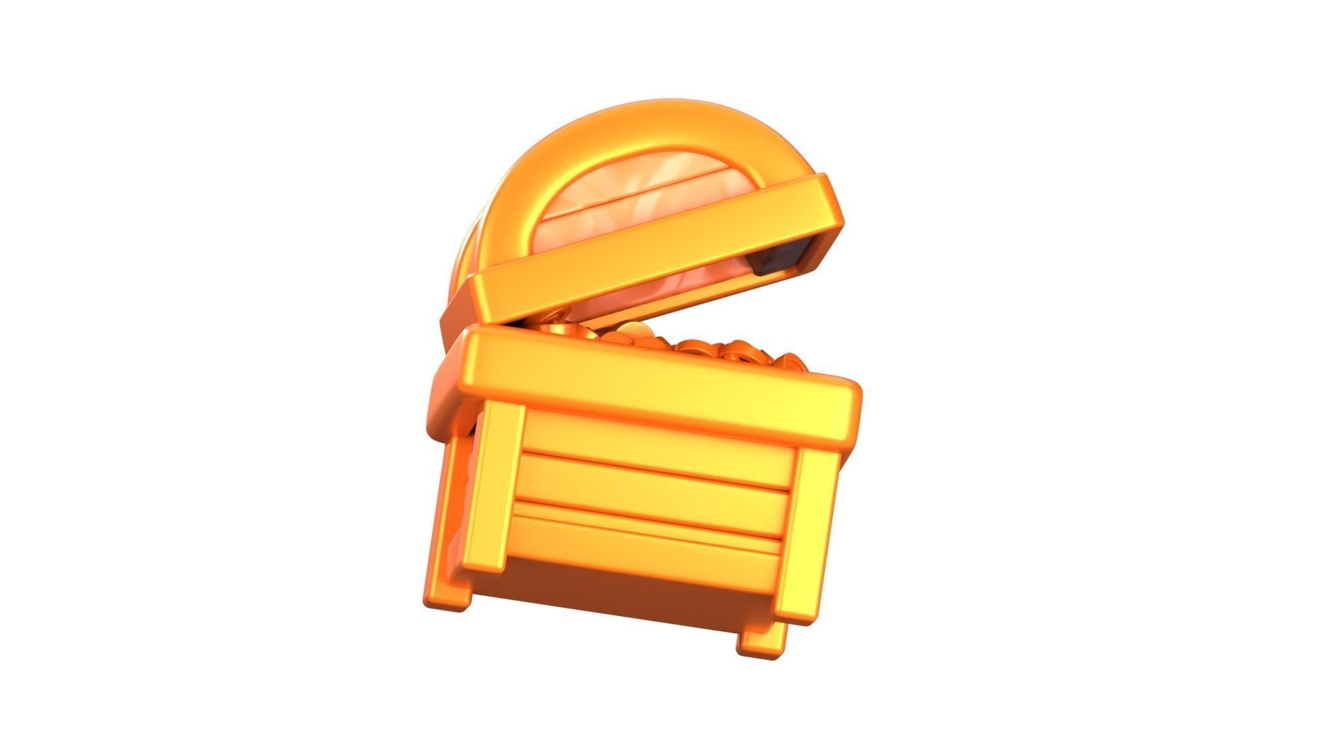 Treasure Chest 3D Illustration 3D model_14